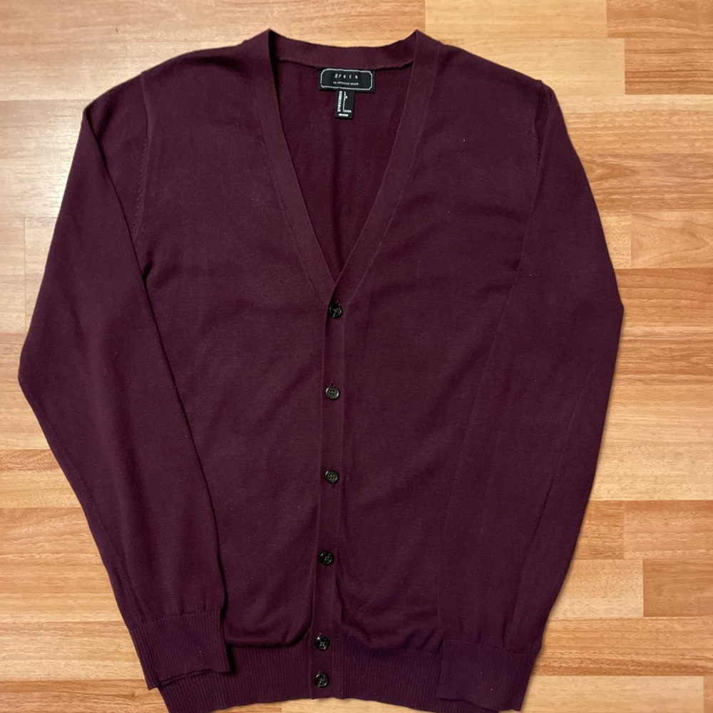21 Men Cardigan Sweater Large